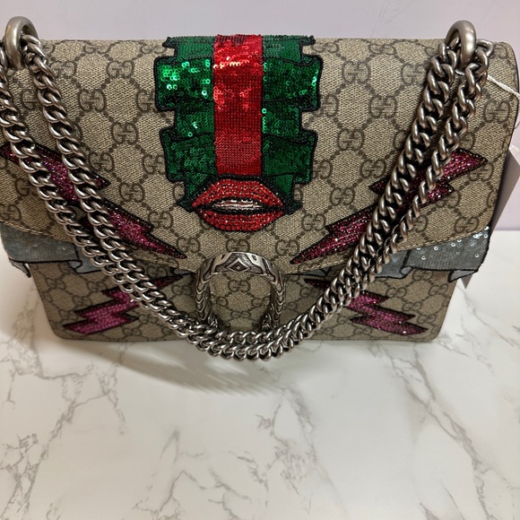 💎✨Authentic 💎GG Supreme Canvas Embroidered Sequin Medium 💎Sold - Picture 5 of 15